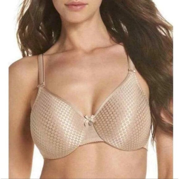 Chantelle 27910 Magnifique Underwire Unlined Full Coverage Bra 34DD beige Nude - Picture 1 of 7